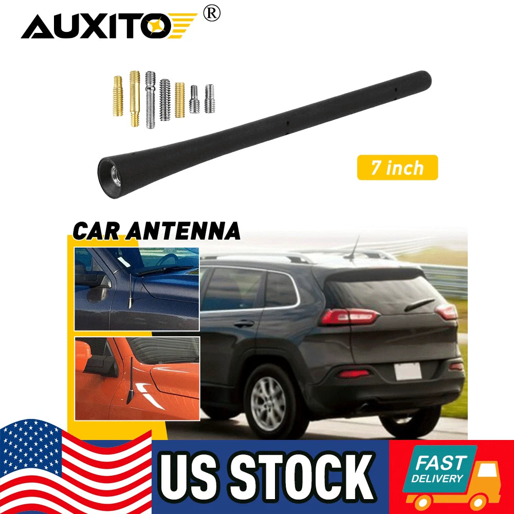 7" Rubber Antenna Mast for Chevy Silverado 1500 2500 3500 & GMC Sierra (2007–2019)