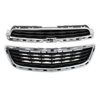 Set of 2 Plastic Front Center Mesh Grilles for Chevrolet Trax (2014–2016)
