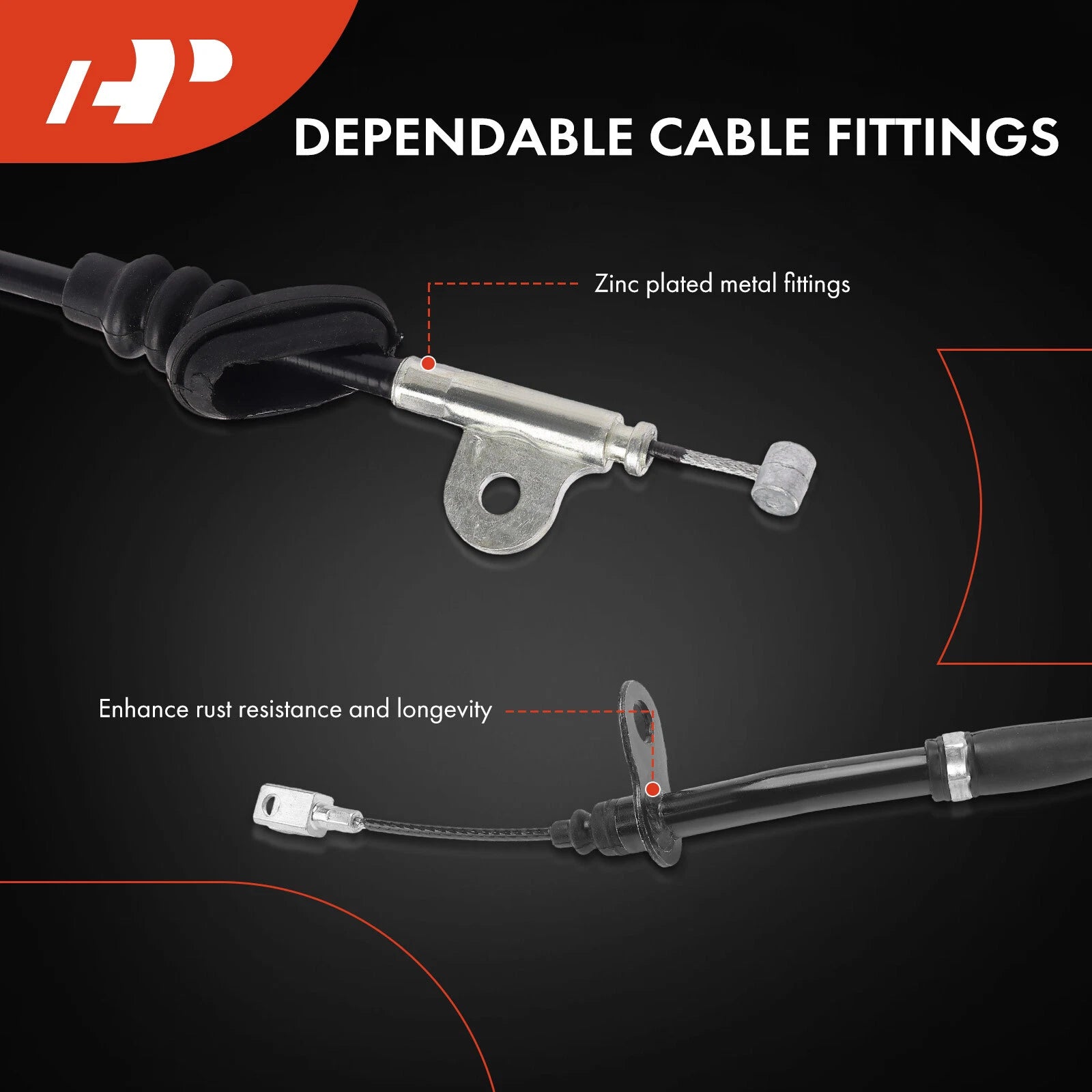 Rear LH Parking Brake Cable for Nissan Altima (2002–2006)