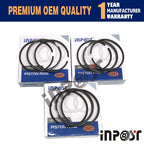Set of 3 K3E Piston Rings for Mitsubishi CAT MS02M Excavator