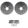 Set of 2 Bosch QuietCast Front Rotors & Akebono ProACT Pads for Charger Magnum (2005–2008)