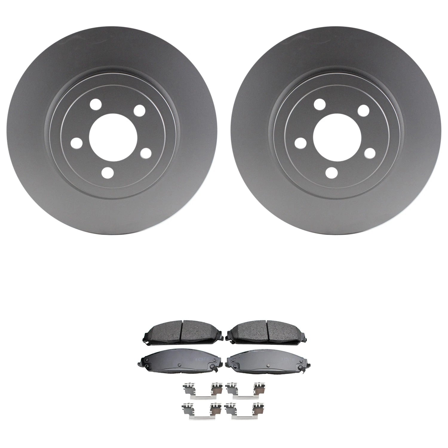 Set of 2 Bosch QuietCast Front Rotors & Akebono ProACT Pads for Charger Magnum (2005–2008)