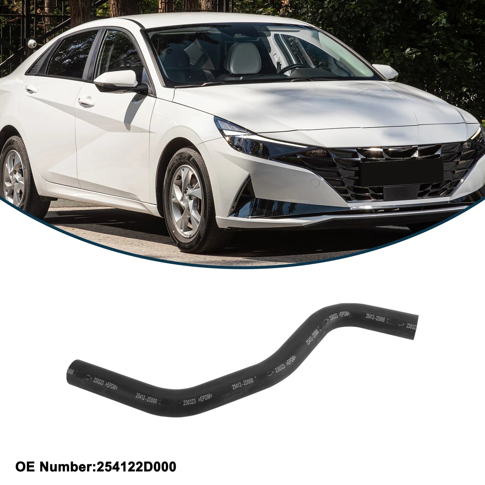 Radiator Hose No. 254122D000 for Hyundai Avante (2000–2005) Rubber