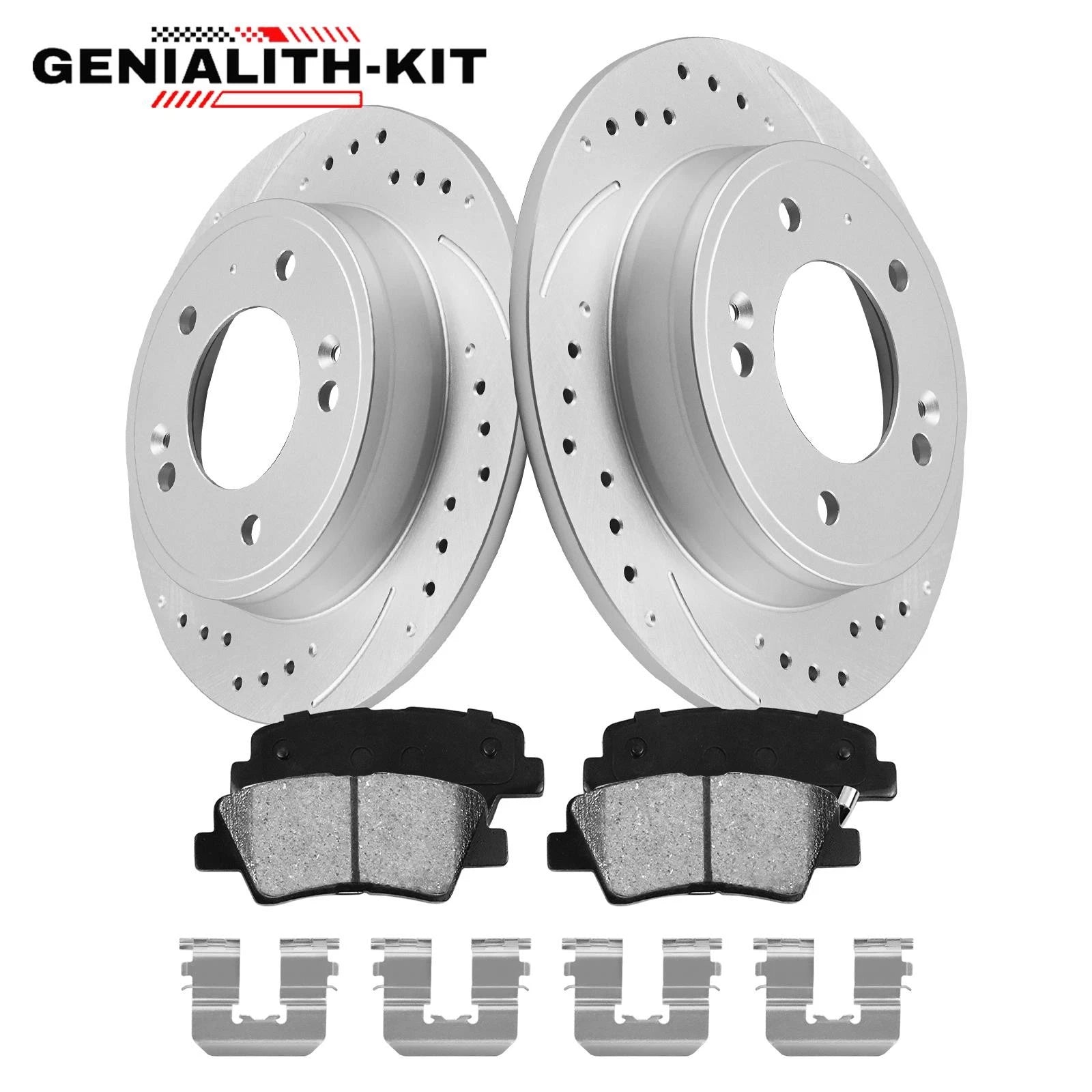 260mm Rear Drilled Rotors Brake Pads for Honda Accord Acura TSX (2003–2007)