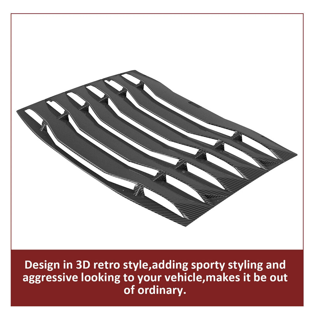 Carbon Fiber Rear Window Louvers for Dodge Charger (2011-2023)