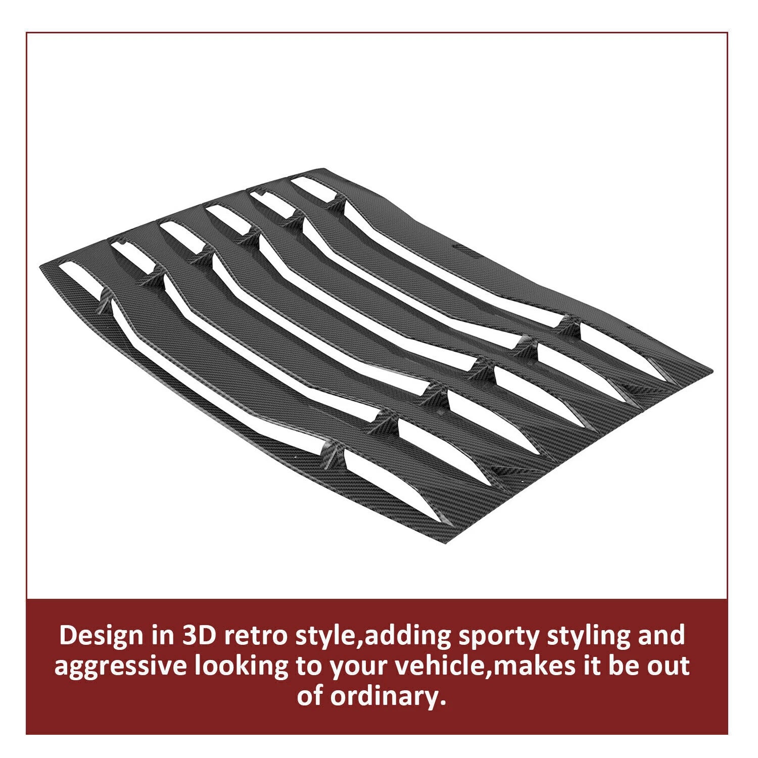 Carbon Fiber Rear Window Louvers for Dodge Charger (2011-2023)