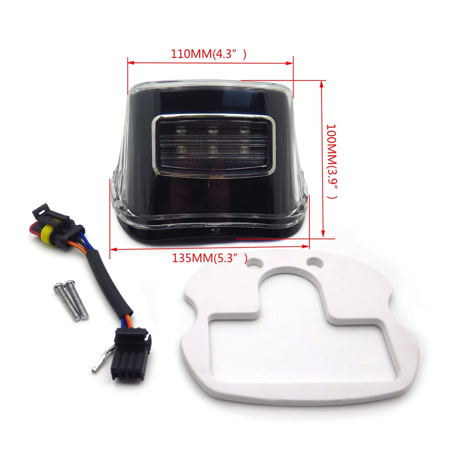 Tail Brake Lights for Harley Dyna Sportster XL1200 XL883 (Clear Lens)