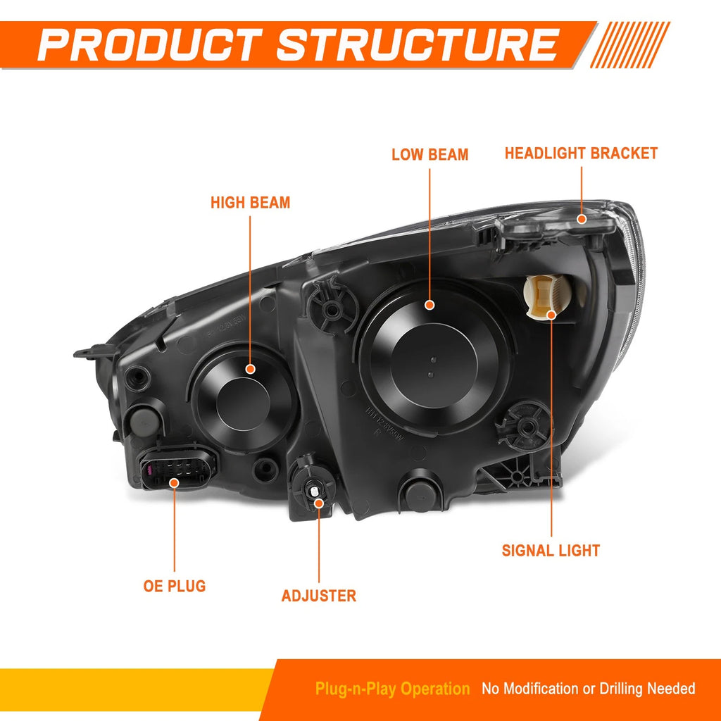 Headlight Lamp for Nissan Altima (2000–2001) Smoked Housing