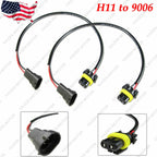 H11 H8 H9 to 9006 Extension Wire Harness for HID Headlight Conversion (2011–2026)