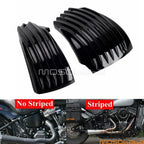 ABS Battery Side Cover Black Ribbed for Harley Softail Street Bob Low Rider (2018-2023)
