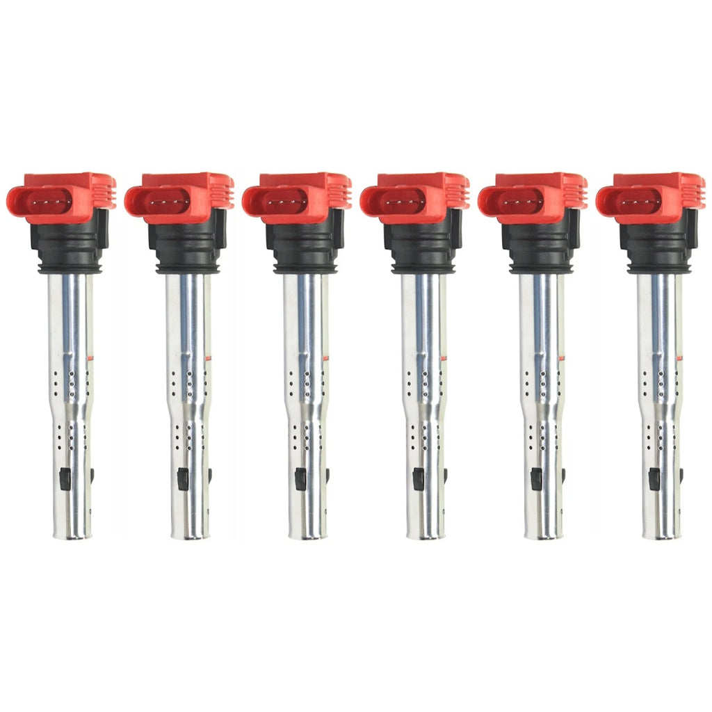 Set of 6 Ignition Coils for VW Audi Q7 A6 R8 Porsche Cayenne S5 Q5 S4