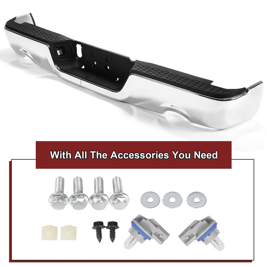 Chrome Rear Step Bumper for Dodge Ram 1500 (2009–2018)