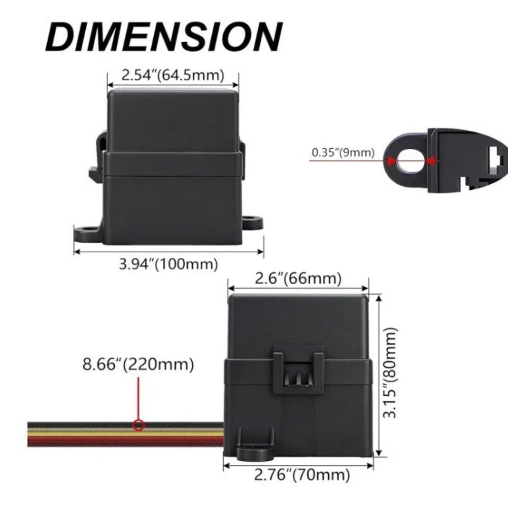 Pre-wired Kit Fuse Relay Box Three-Pos ATC/ATO Blade Compatible