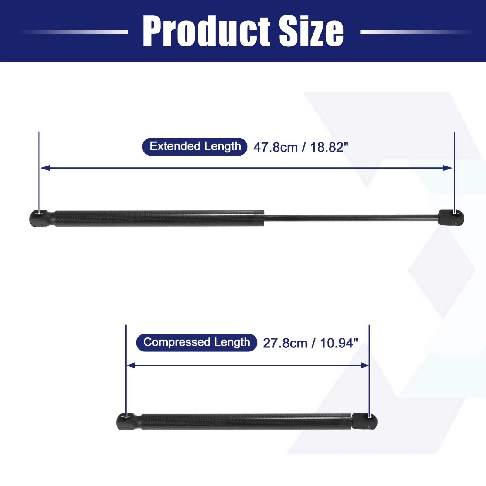 2X Front Hood Lift Supports Struts Gas Spring 55276321AA for Dodge Ram (–)