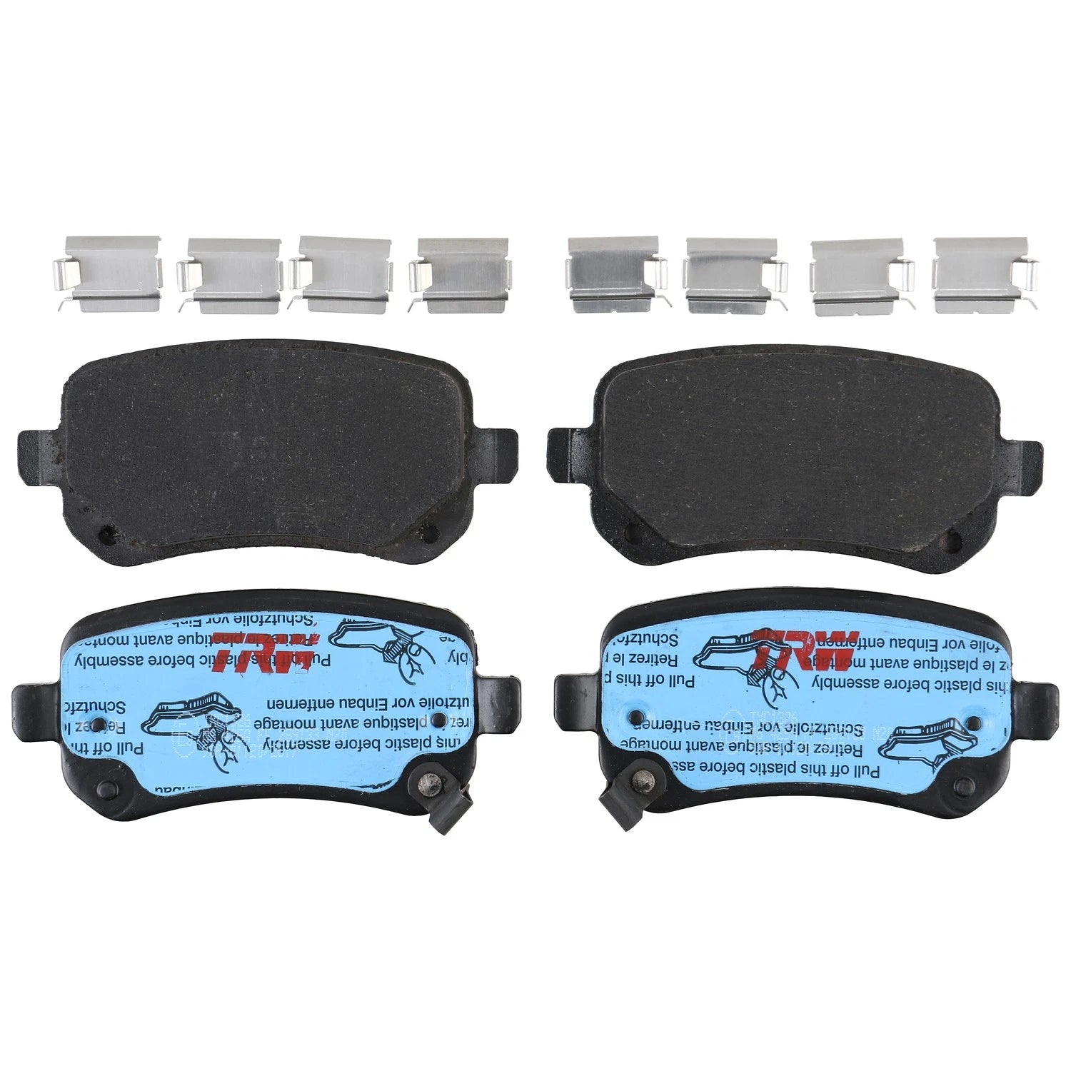 Set of 4 Disc Brake Pads for Dodge Grand Caravan (2008–2012)
