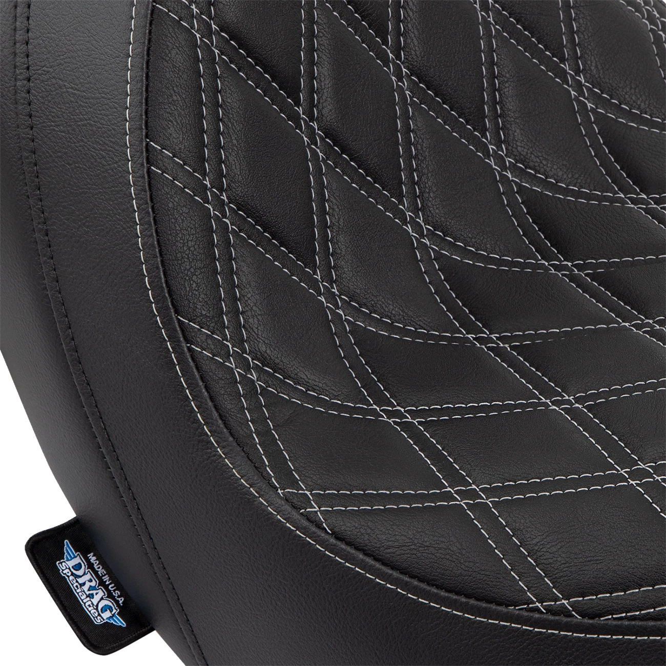 Predator Seat for Harley-Davidson (2014–2023) - Double Diamond, Silver Stitching