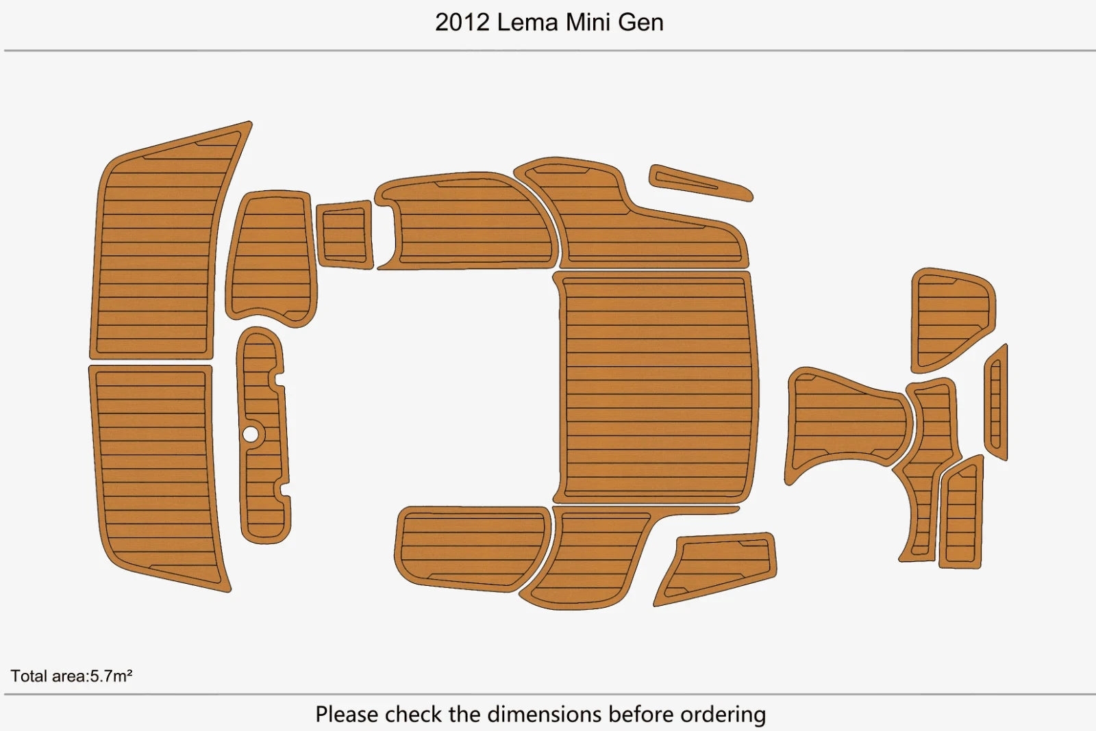 EVA Pads for Lema Mini Gen Cockpit Marine Swim Platform (2012)