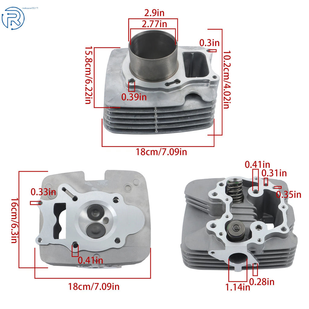 Engine Cylinder Piston Gasket Kit for Honda TRX250 Recon 250 (2002–2014)