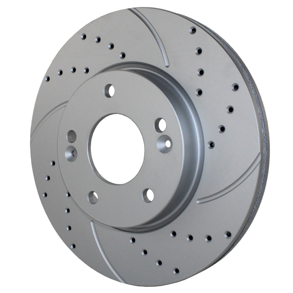 2X Front Drilled Coated 280mm Brake Rotors for Hyundai Kia