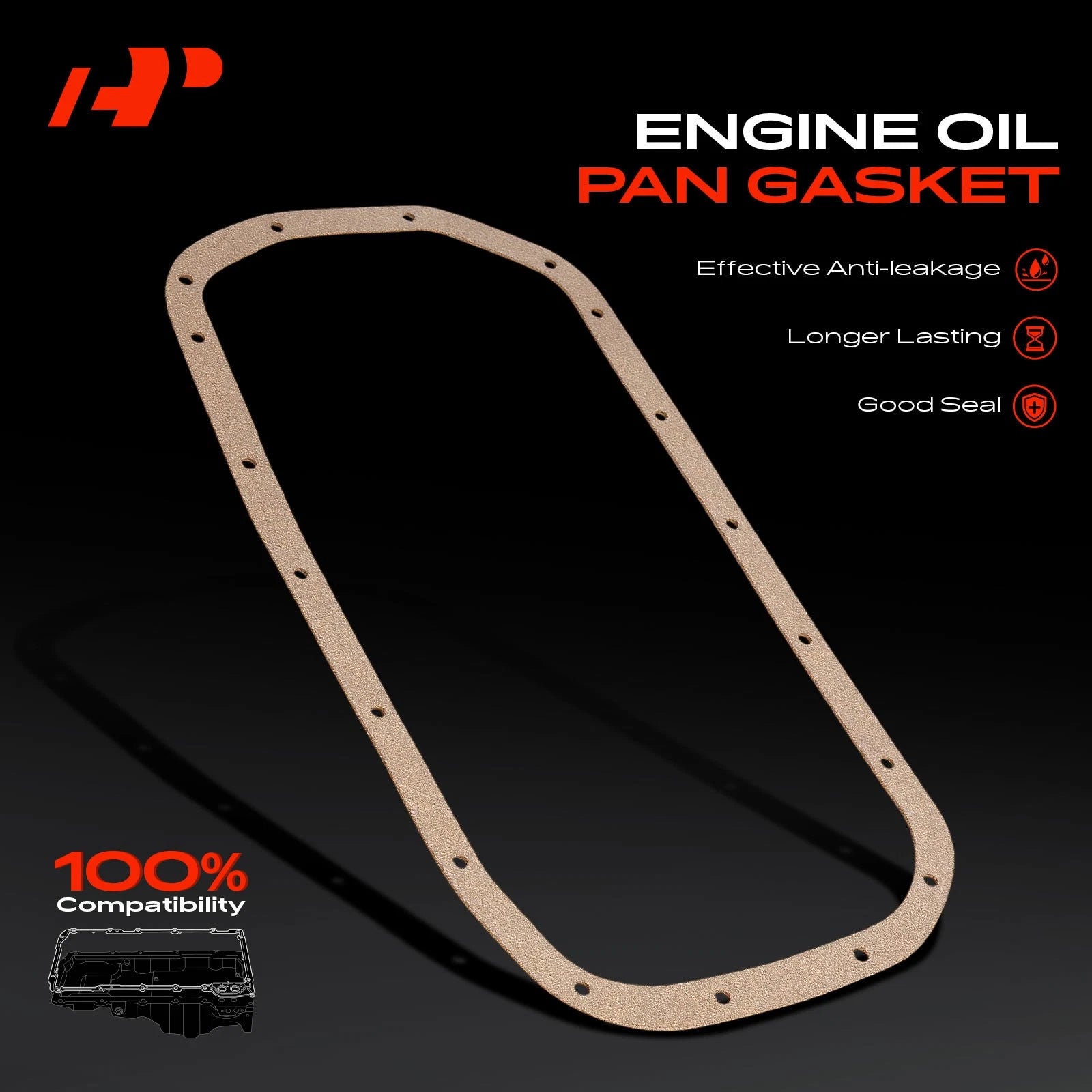 Engine Oil Pan Gasket for Mitsubishi Mirage Dodge Colt