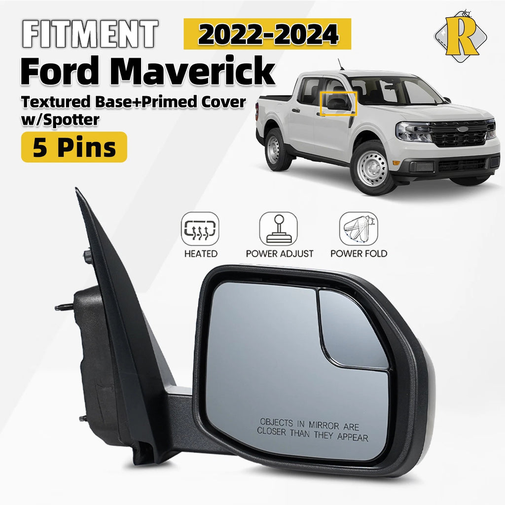 Side Mirror for Ford Maverick (2022–2024) W/Spotter Heated Power Adjust 5Pin