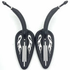 Black Teardrop Short Stem Mirrors for Harley Sportster 883