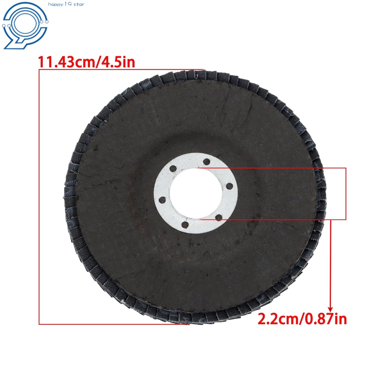 100 Pack 4-1/2" × 7/8" 60 Grit T29 Zirconia Flap Disc Sanding Grinding