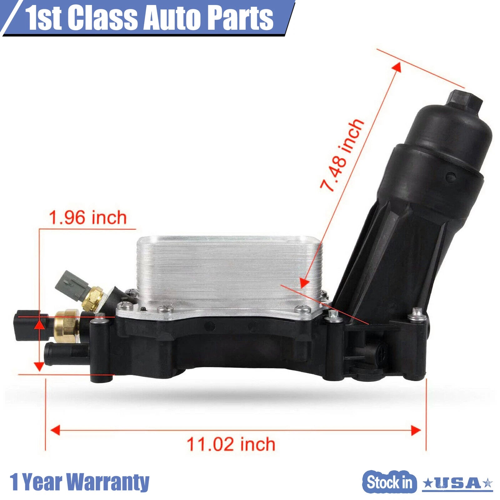 Oil Filter Housing Assembly with Gasket for Dodge Journey Jeep Wrangler Ram (2014–2017)