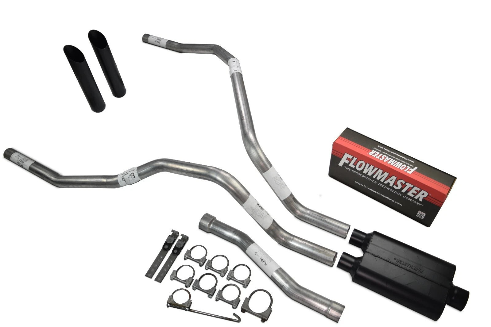 Dual Exhaust 2.5" Flowmaster 40 Series Black Tip for Nissan Titan (2004–2006)