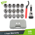 15-Piece Collet Set R8 ER40 for CNC Milling Lathe