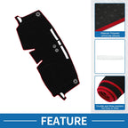 Dashboard Cover Mat for Toyota Sienna (2021–2024) Sun Protector Black Red