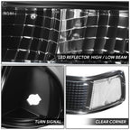 U-Shape LED DRL Switchback Headlights for Chevy Blazer/S10 (1998–2004)