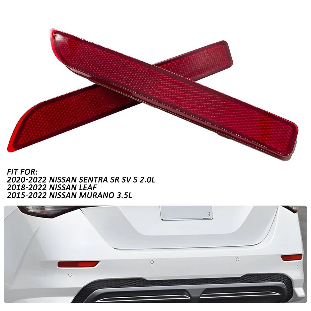 Rear Bumper Reflector Tail Light Lamp Pair for Nissan Murano (2015–2021)