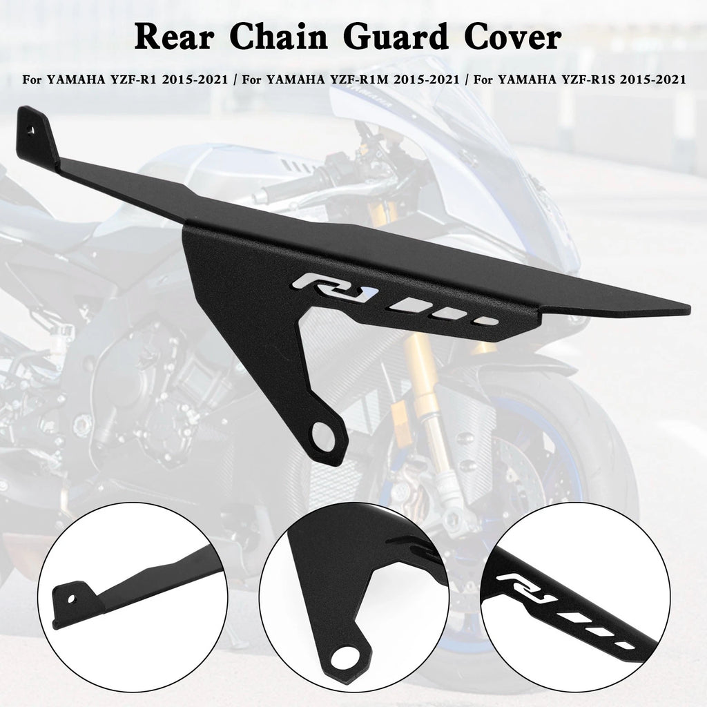 Rear Sprocket Chain Guard Cover for Yamaha YZF R1 R1M R1S (2015–2021) Black