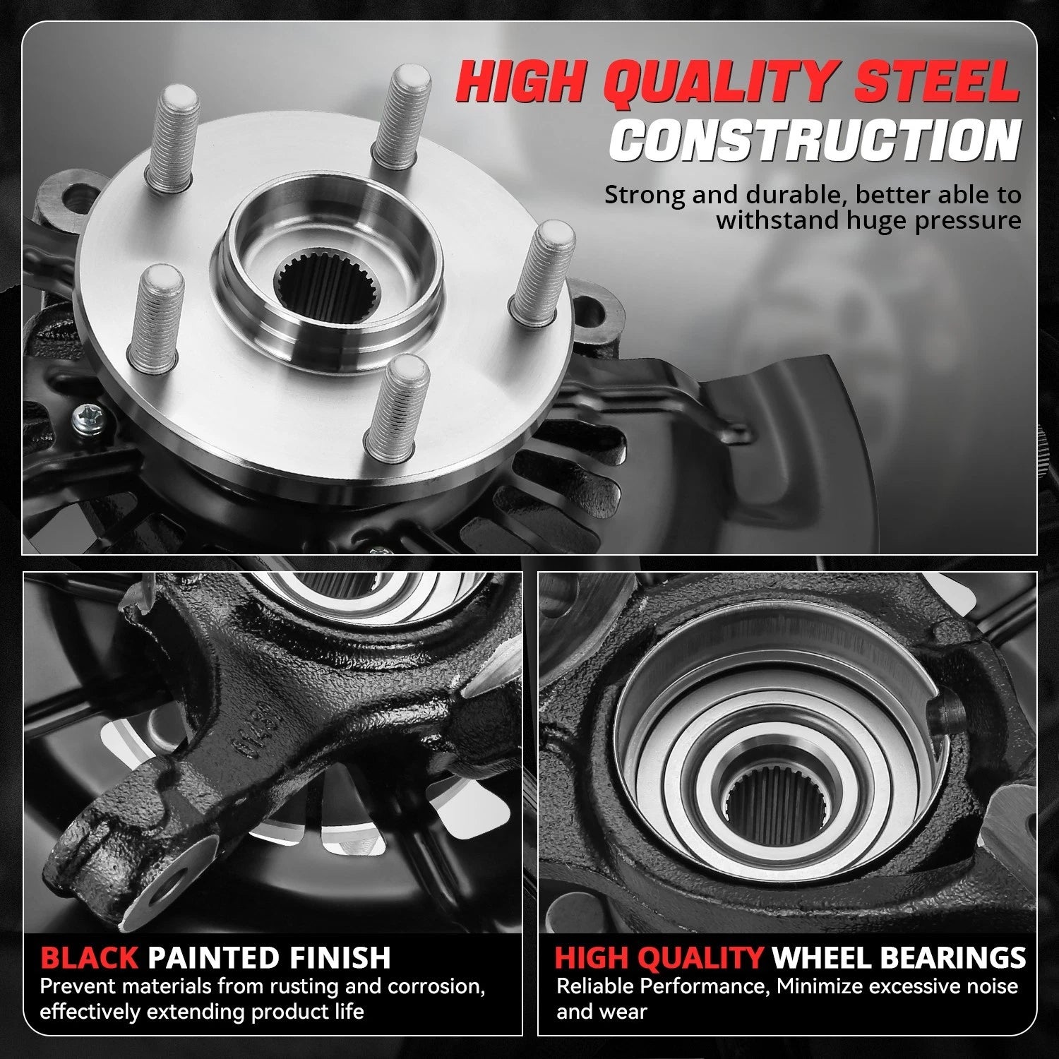 Front Left Driver Loaded Wheel Bearing Knuckle Assembly for Toyota Camry (2012–2017)