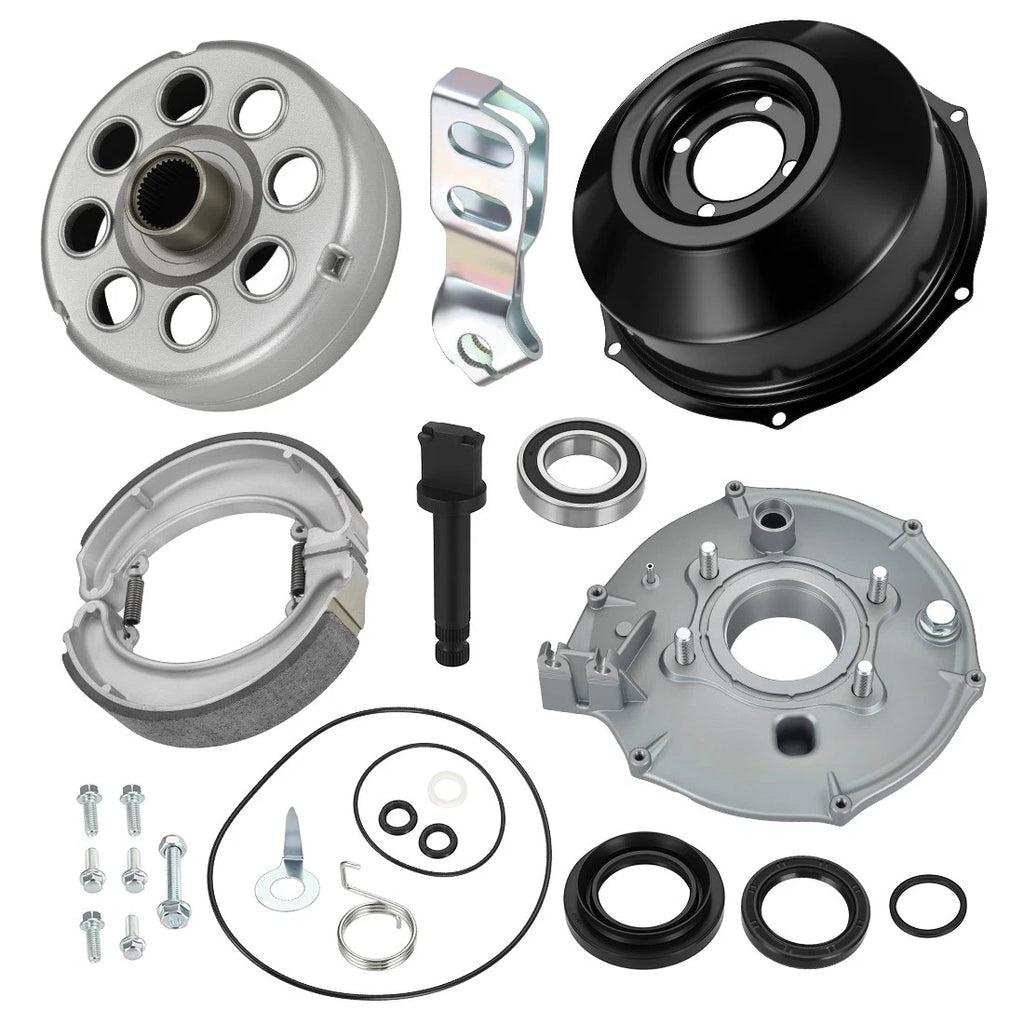 Rear Brake Drum Hub Plate Cover Shoes for Honda TRX300 TRX300FW (1988–2000)