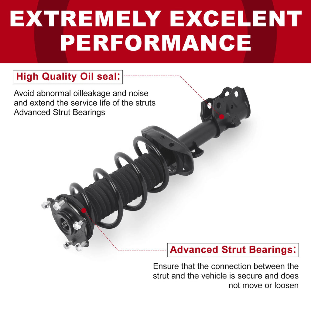 Set of 2 Complete Struts Shocks Assembly for Honda CR-V (2007-2014)