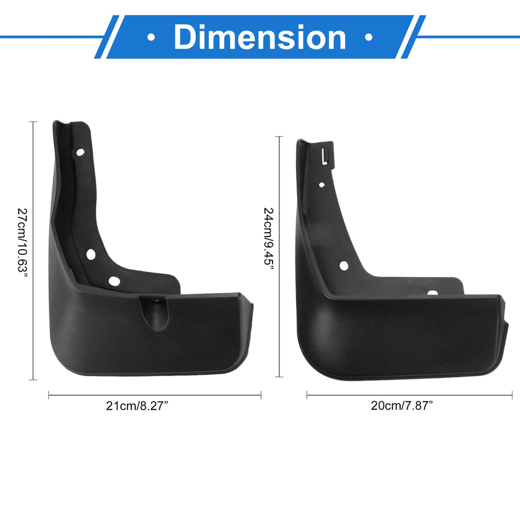Set of 2 Front & Rear Mud Flaps for Ford Taurus (2019–2020) 636939059996