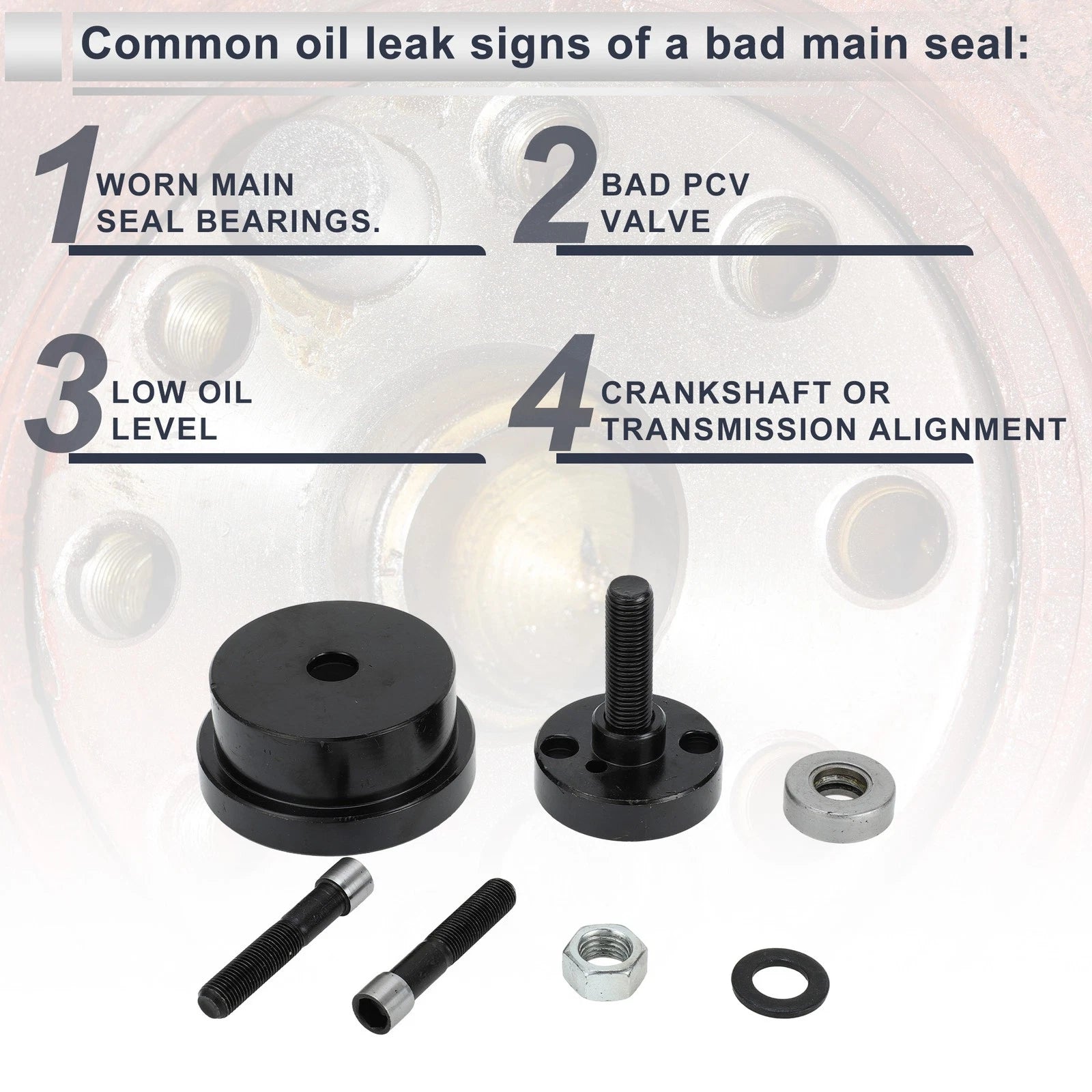 Set of 1 Crankshaft Seal Installer Tool for Ford F-250 Super Duty (2008–2010)