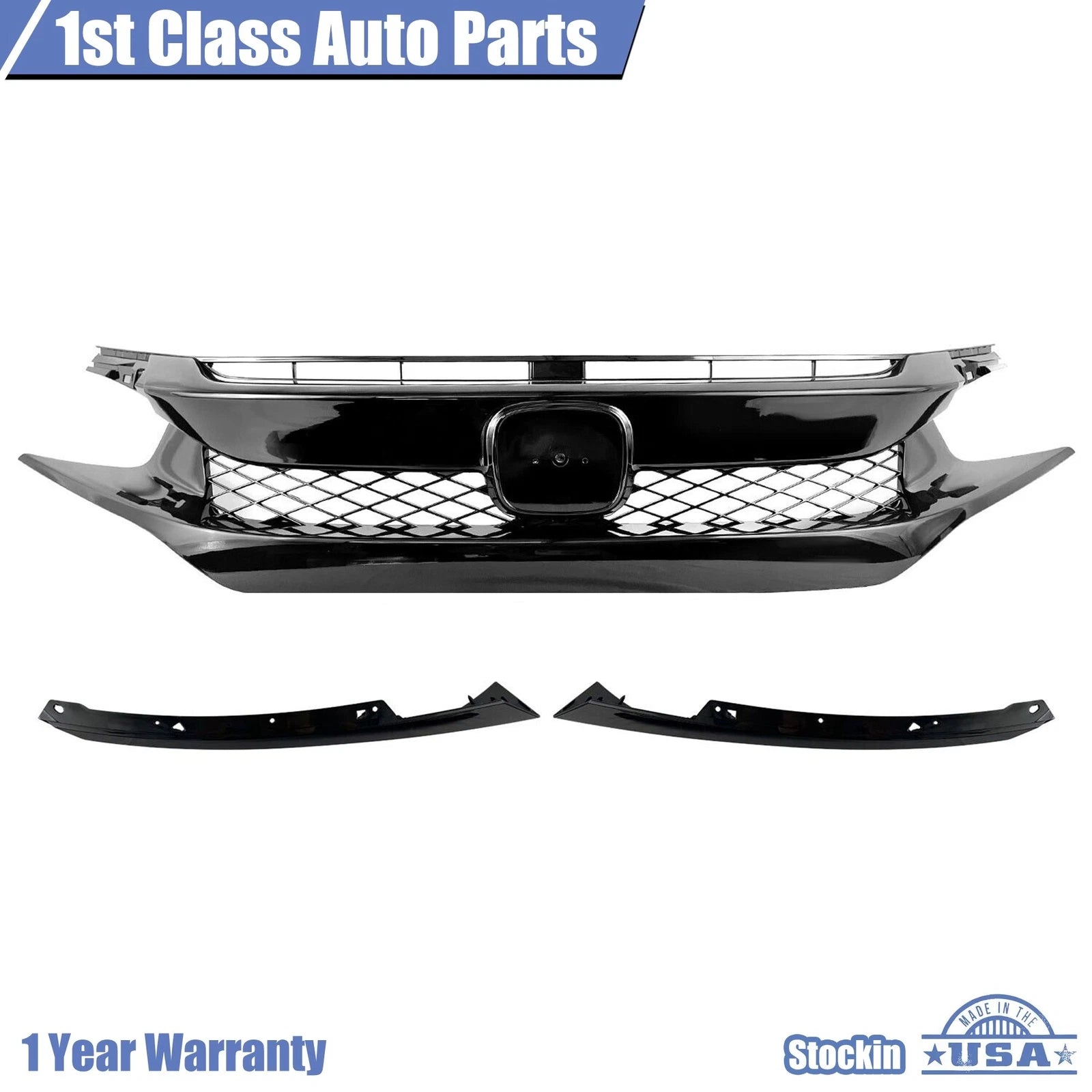 Type R Style Front Grille for Honda Civic (2016-2020)