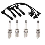 Spark Plugs & Ignition Lead Set for Kia Rio JB 1.4L Hatchback (2006-2011)