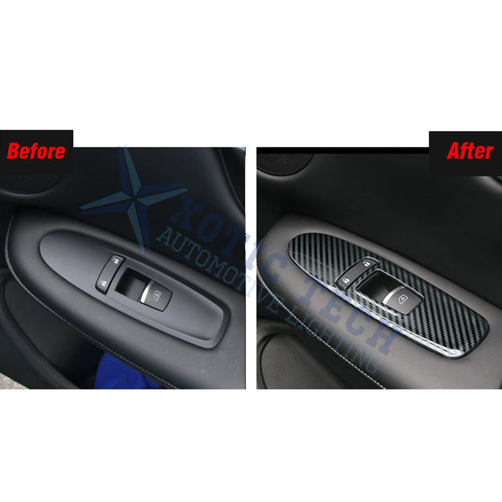 Genuine Carbon Fiber Car Window Switch Panel Cover for Infiniti Q50 (2014-2024)