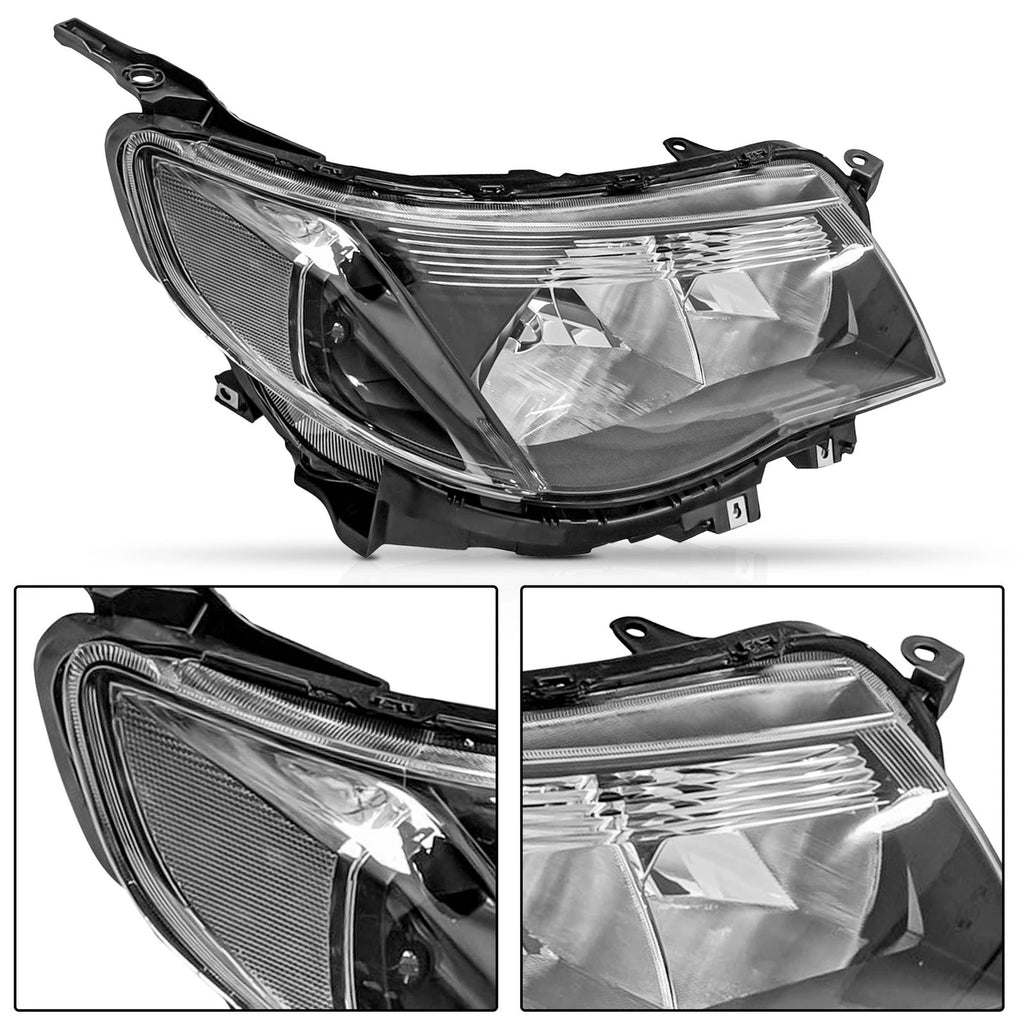 Headlight Assembly Set for Subaru Forester (2009-2013) Halogen Black
