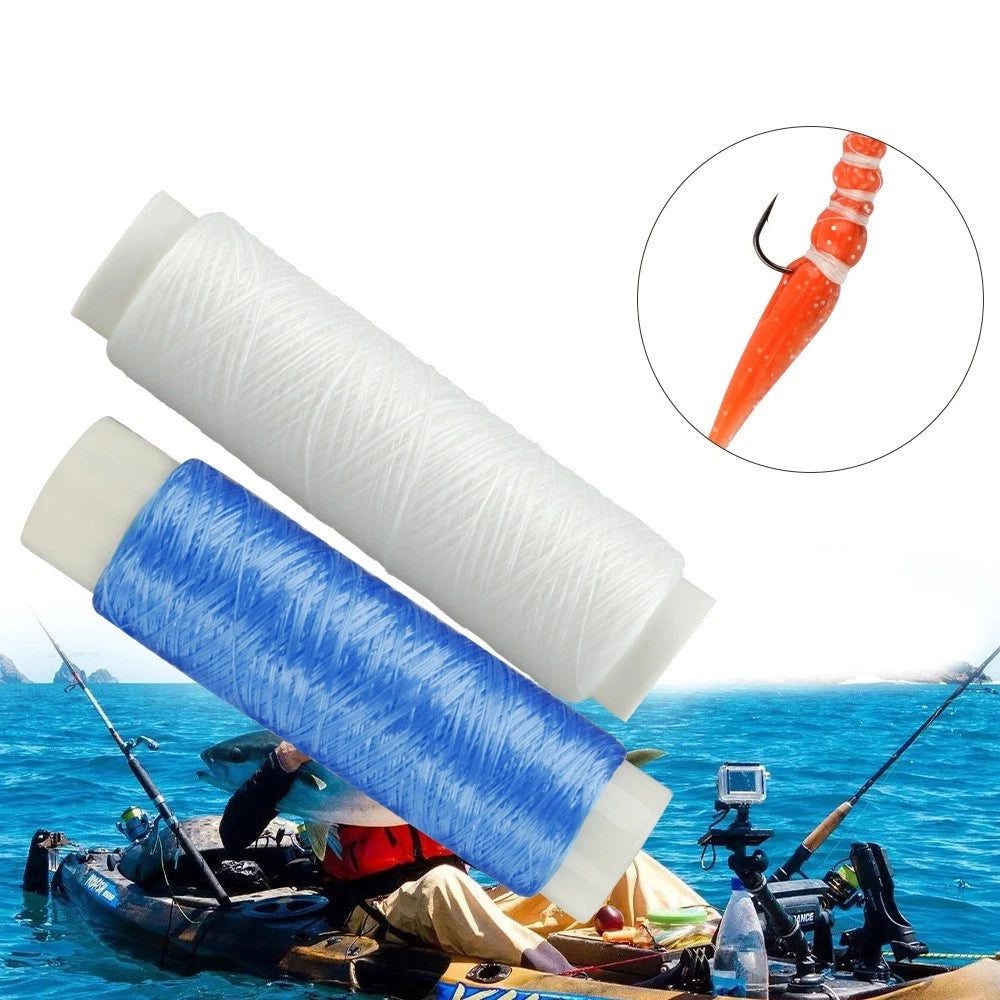 250m Elastic Fishing Line for Tidy Bait Rig Casting (Red, Blue, White)