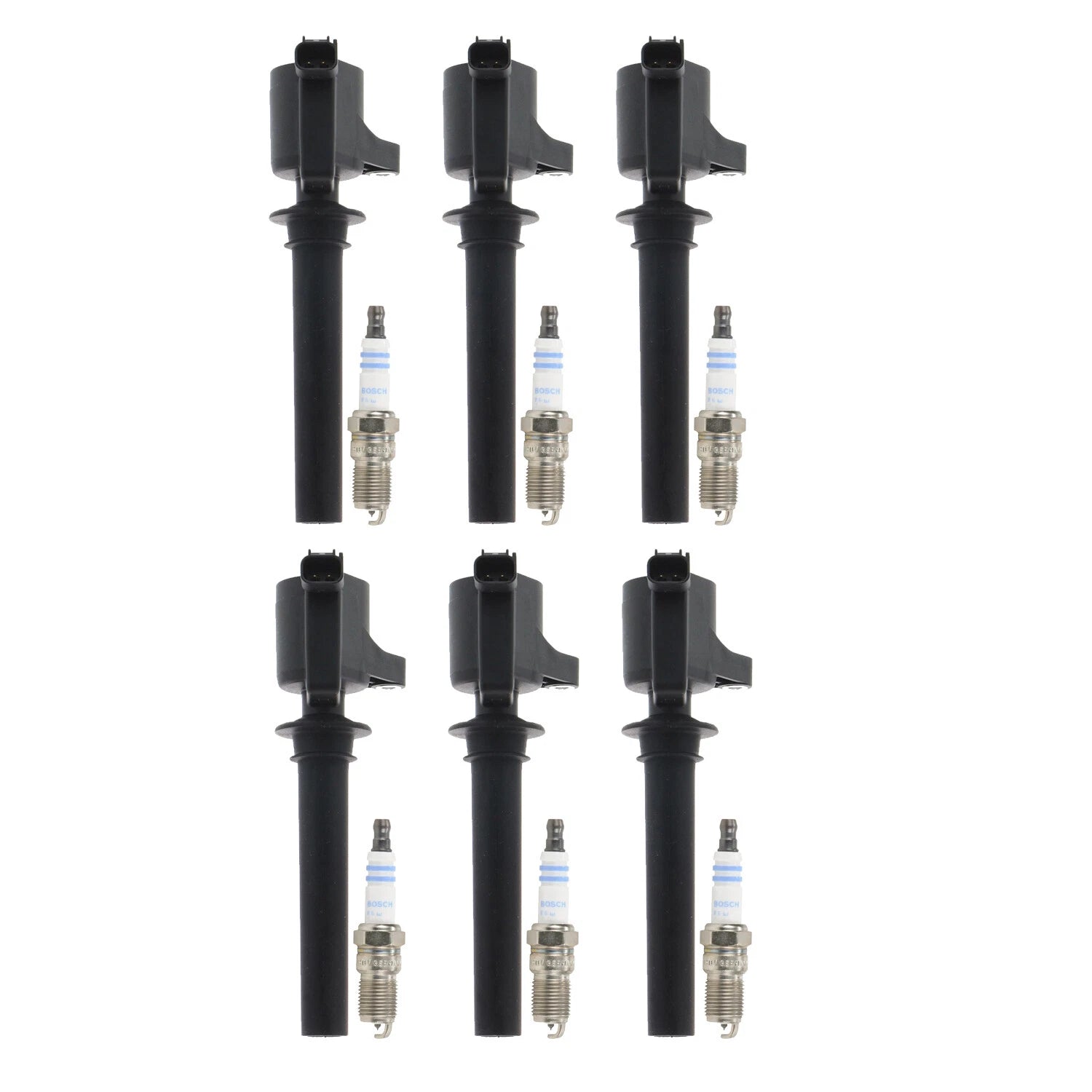 Set of 6 Ignition Coils & 6 Spark Plugs for Mazda Tribute (2001–2006)