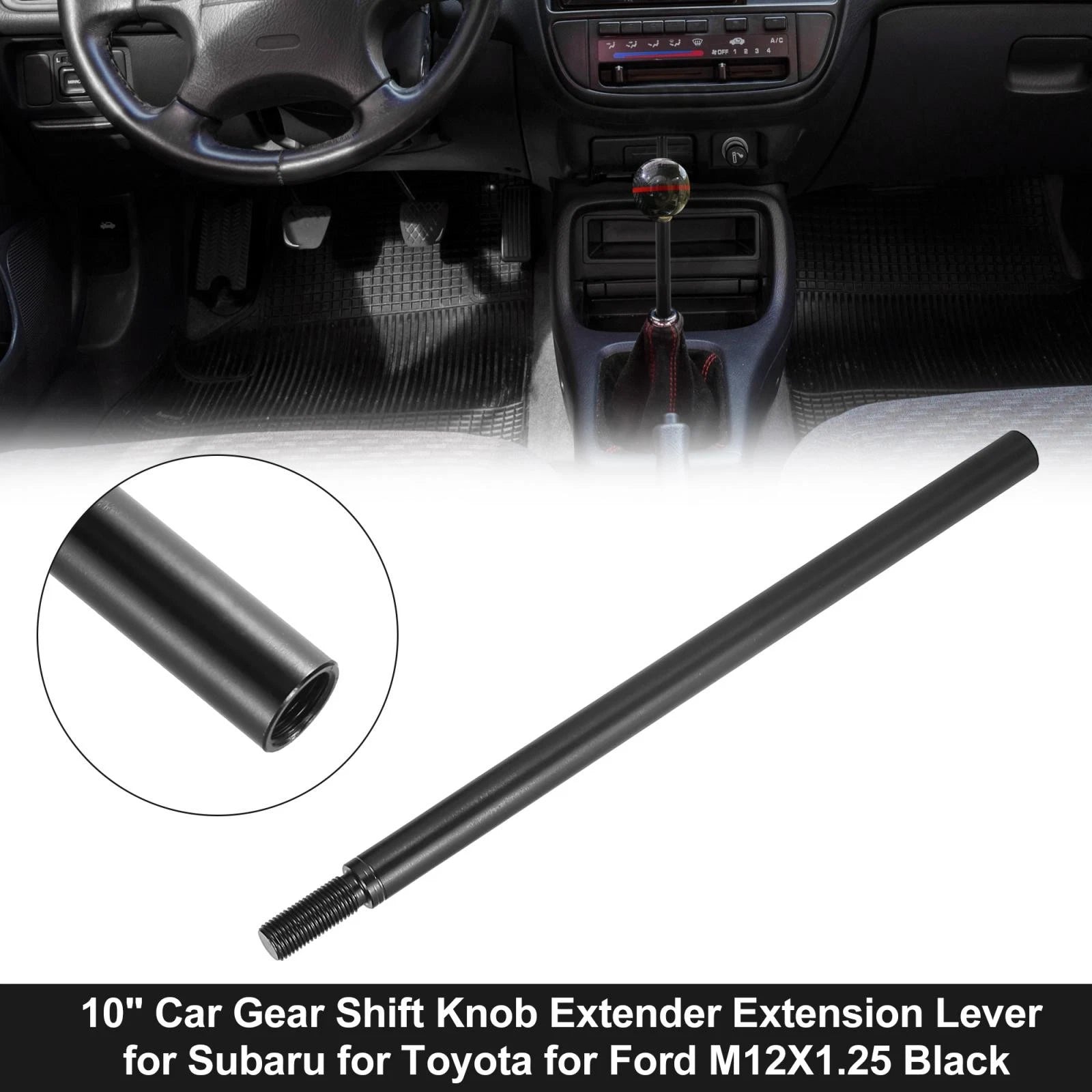 10" Gear Shift Knob Extender for Subaru Toyota M12X1.25 