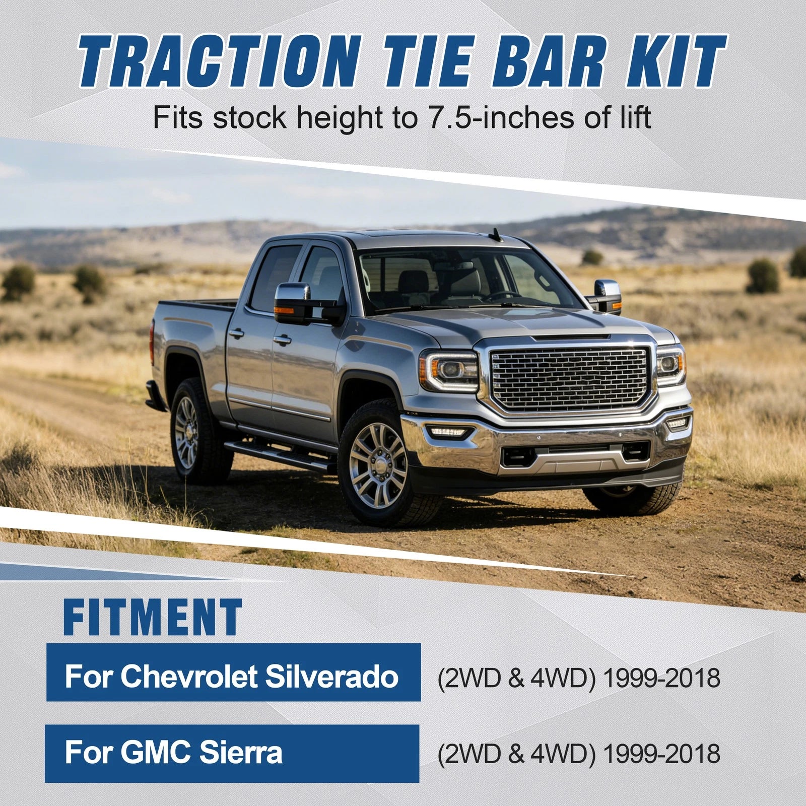Traction Tie Bars for Chevrolet Silverado GMC Sierra (1999–2018) Red 2WD 4WD