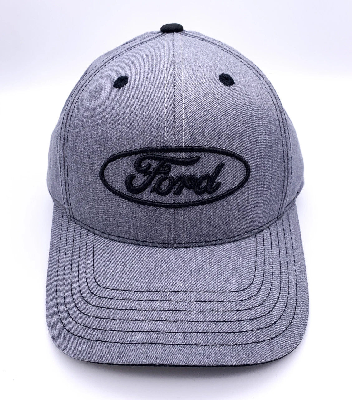 Licensed Ford Oval Logo Hat Gray Heather Twill for Ford Vehicles (Universal)