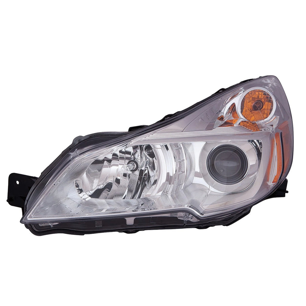 Replacement Driver Side Halogen Headlight Assembly w/Chrome Bezel