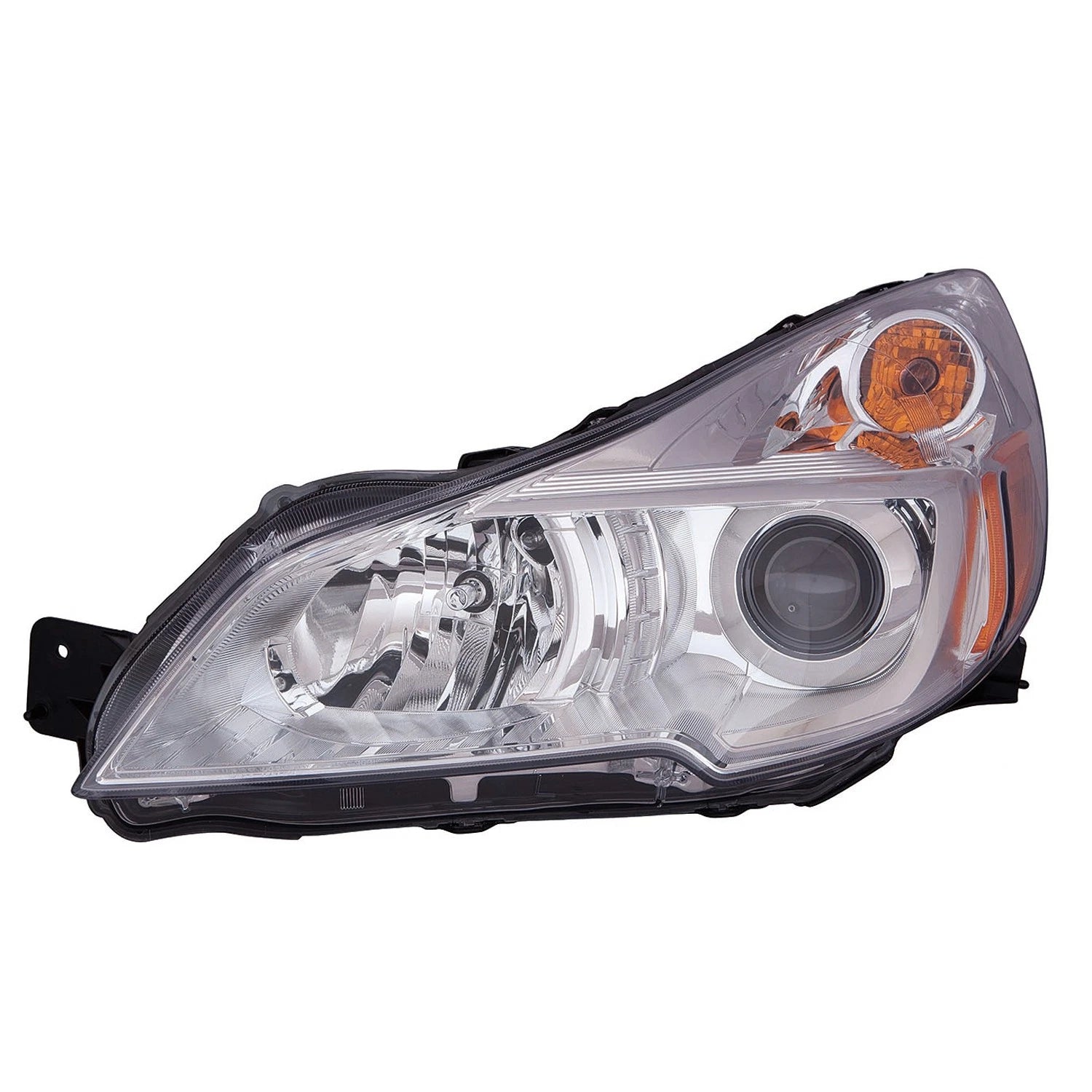 Replacement Driver Side Halogen Headlight Assembly w/Chrome Bezel
